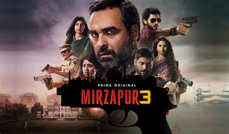 Sep 25, 2022 · Mirzapur Season 3 Release Date, Cast, Plot & Everything We Know So Far. Himansh Gupta September 25, 2022. The action-crime thriller web series Mirzapur was created by Karan Anshuman and is available on Amazon Prime Video. Puneet Krishna and Vineet Krishna wrote the script. Along with Gurmmeet Singh and Mihit Desai, who also directed the second ... 